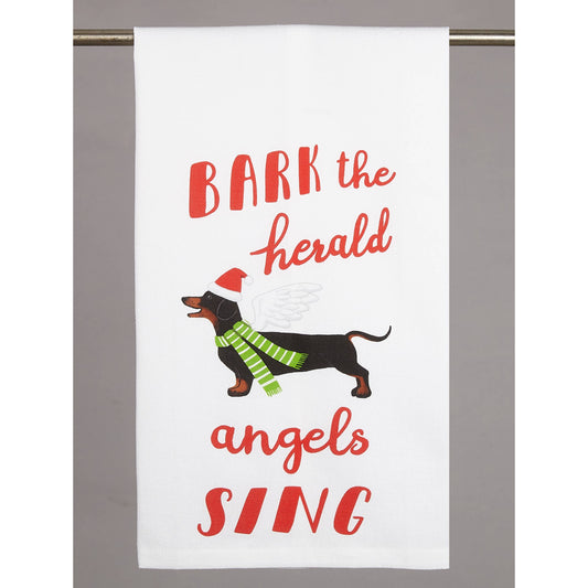 Bark the Herald Angels Sing Print Kitchen Towel