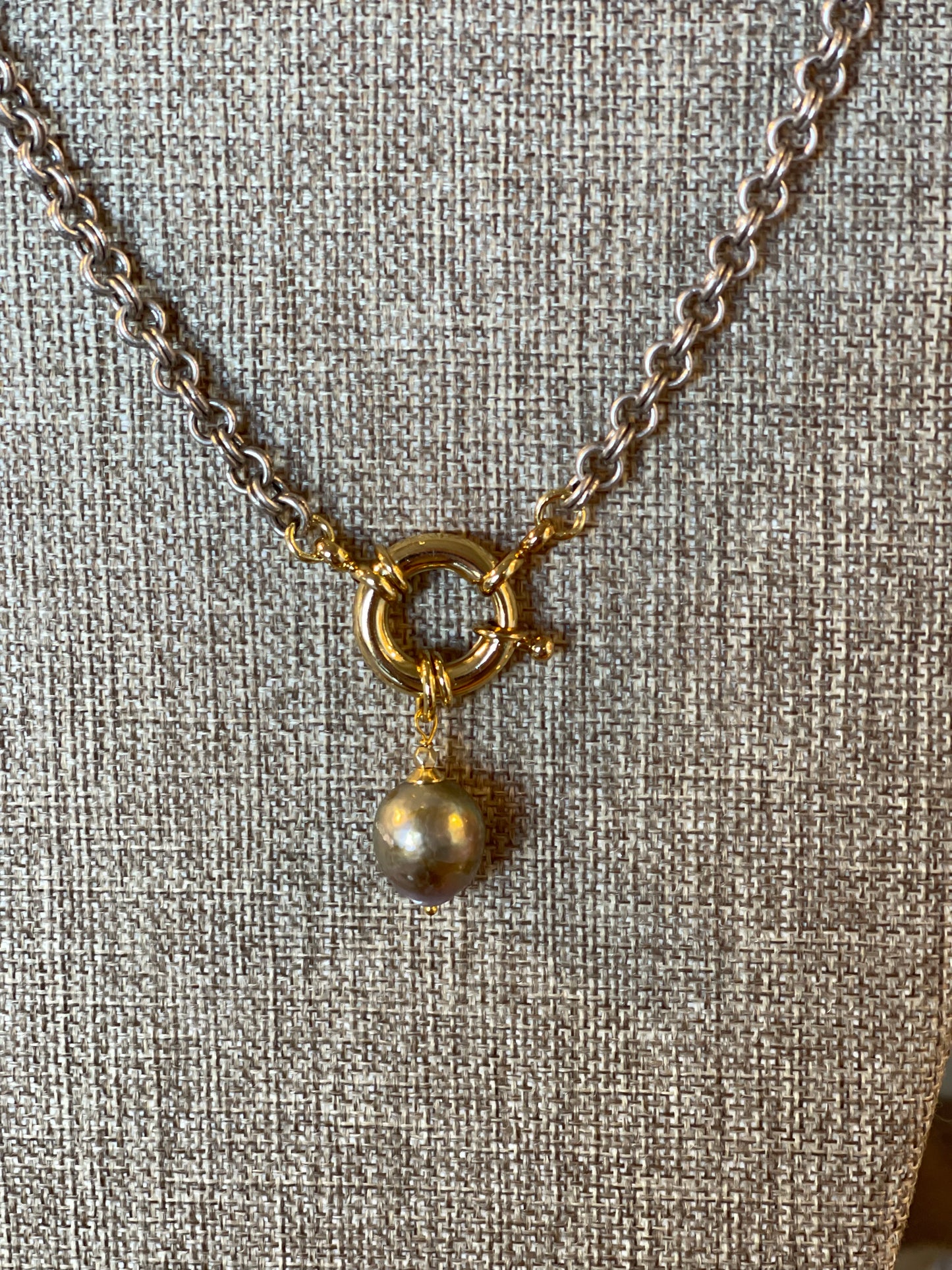 Phillip Allen Hefner - Spring Clasp Baroque Necklace