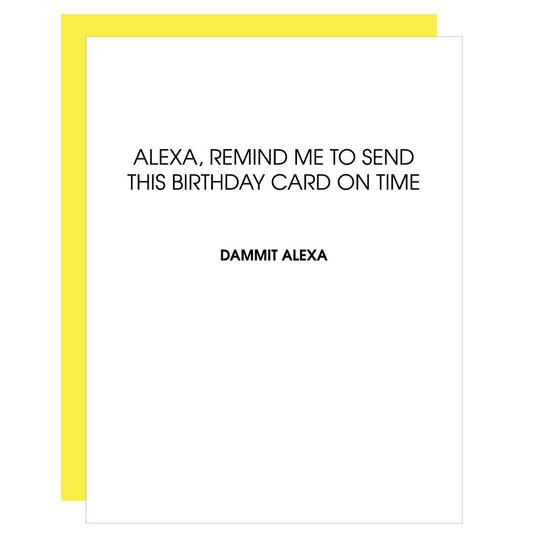 Greeting Card - D*mnit, Alexa