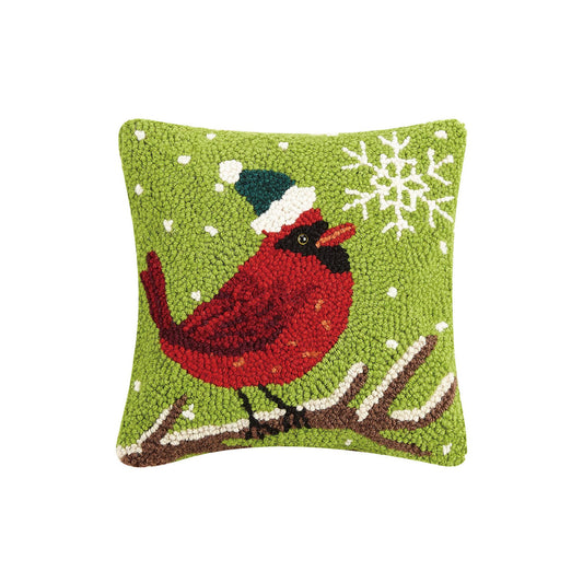 Cardinal With Snowflake Hook Pillow