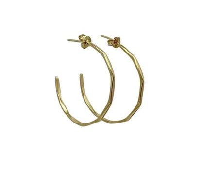 Gold or Silver Bamboo Hoops