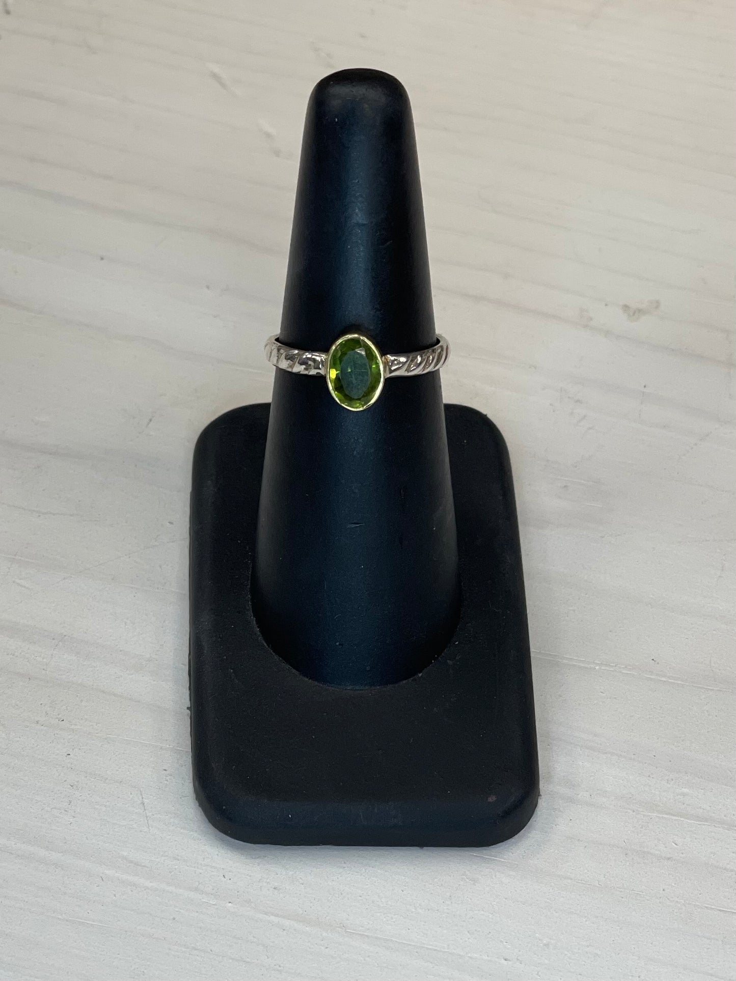 Birthstone Mixed Metal Ring