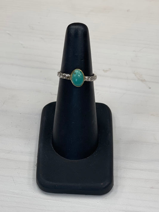 Birthstone Mixed Metal Ring