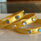 3 Stone Bangle Bracelet