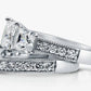 Sterling Silver 2 pc. Princess CZ and Band Travel Ring