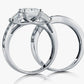 Sterling Silver 2 pc. Princess CZ and Band Travel Ring