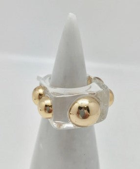 Acrylic Statement Rings - 3 Colors