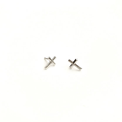 Tiny Cross Stud Earrings - 2 Colors
